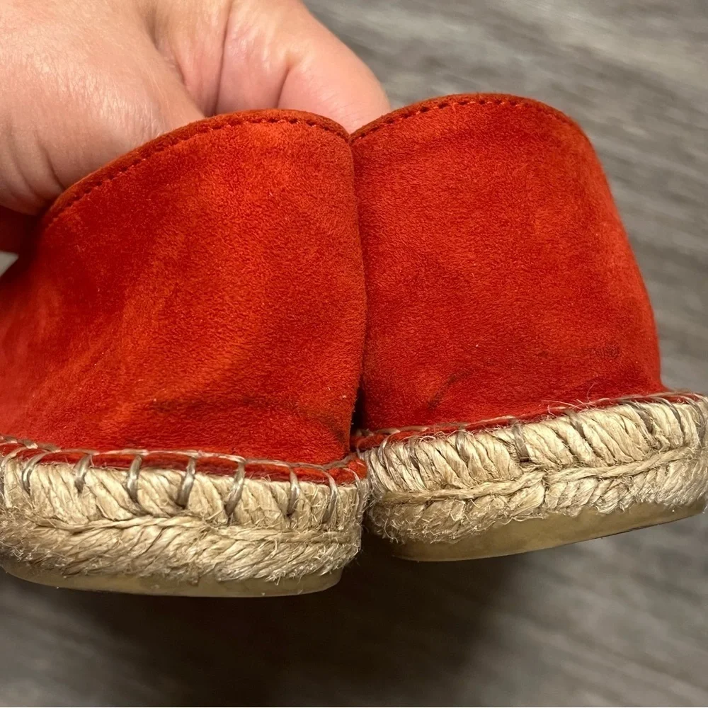 The Kooples Daisy Espadrilles, red, studded, size 37 / 6.5US